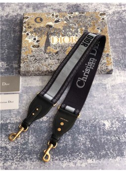 SHOULDER STRAP 'Christian Di.or' Embroidery Grey  High